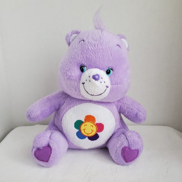 Care Bear Plush Harmony Bear by Nanco 2004 Purple 9 In Stuffed Animal Toy - Picture 1 of 12